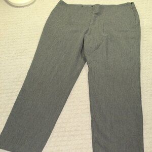 Talbots Size 14 Grey Classic Side Zip Straight Leg Pants
